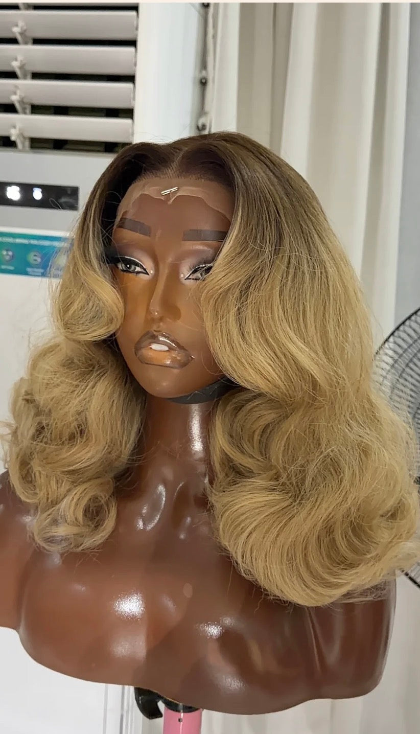 Ombré Blonde with 13*6 HD illusion Lace
